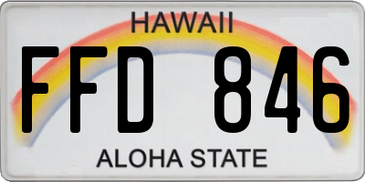 HI license plate FFD846
