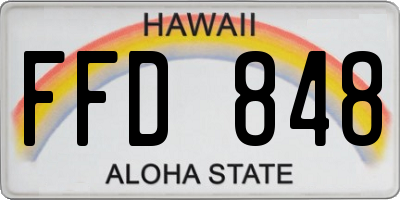 HI license plate FFD848