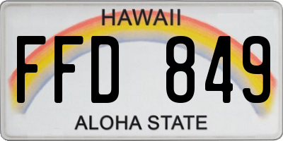 HI license plate FFD849