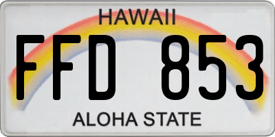 HI license plate FFD853