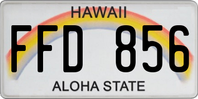 HI license plate FFD856