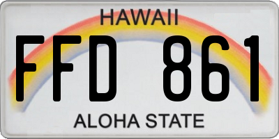 HI license plate FFD861
