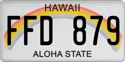 HI license plate FFD879