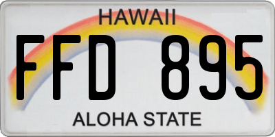 HI license plate FFD895