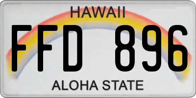 HI license plate FFD896