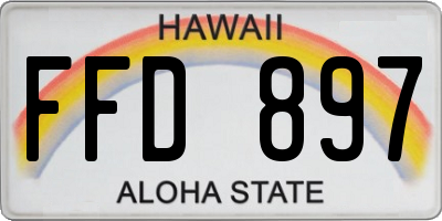 HI license plate FFD897