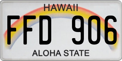 HI license plate FFD906