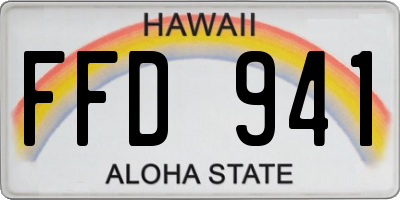 HI license plate FFD941