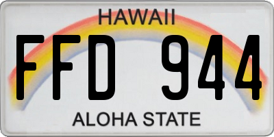 HI license plate FFD944