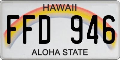 HI license plate FFD946