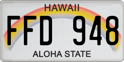 HI license plate FFD948