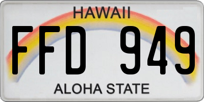 HI license plate FFD949