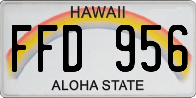 HI license plate FFD956