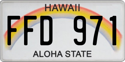 HI license plate FFD971