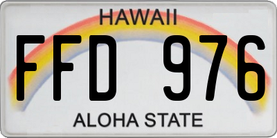 HI license plate FFD976