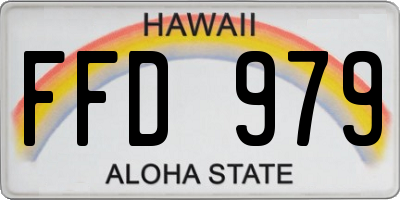 HI license plate FFD979