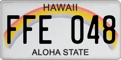 HI license plate FFE048