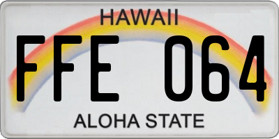 HI license plate FFE064