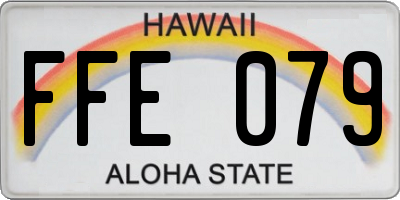 HI license plate FFE079