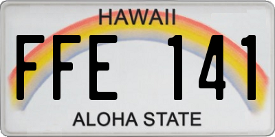 HI license plate FFE141