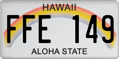 HI license plate FFE149