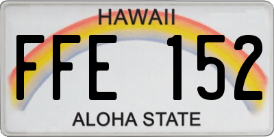 HI license plate FFE152