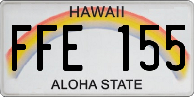 HI license plate FFE155