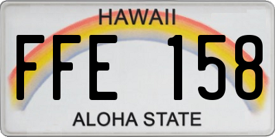 HI license plate FFE158