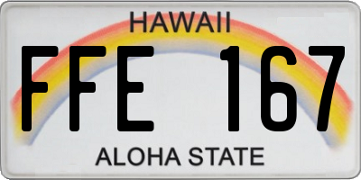 HI license plate FFE167