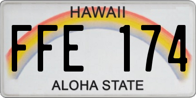HI license plate FFE174
