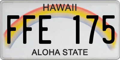 HI license plate FFE175