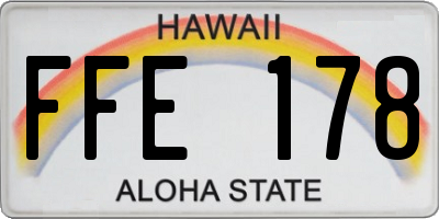 HI license plate FFE178