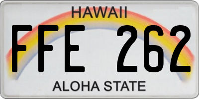 HI license plate FFE262