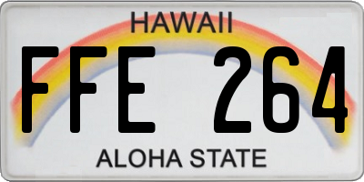 HI license plate FFE264