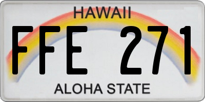 HI license plate FFE271