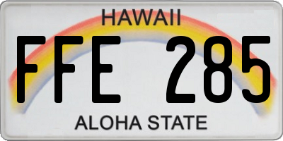 HI license plate FFE285