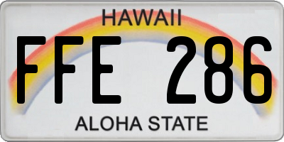 HI license plate FFE286