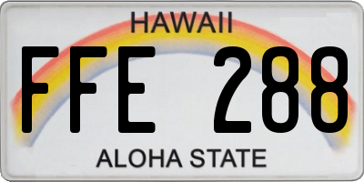 HI license plate FFE288