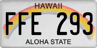 HI license plate FFE293