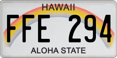 HI license plate FFE294
