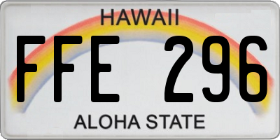 HI license plate FFE296
