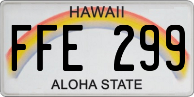 HI license plate FFE299