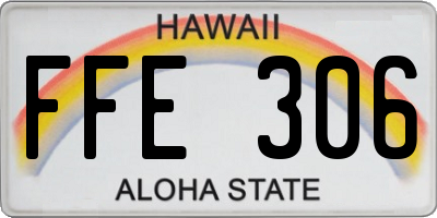HI license plate FFE306