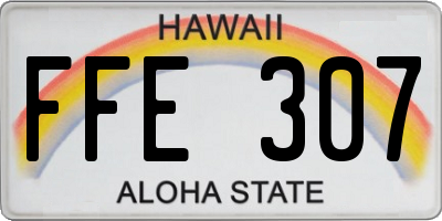 HI license plate FFE307