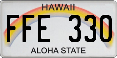 HI license plate FFE330
