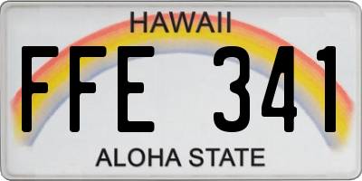 HI license plate FFE341