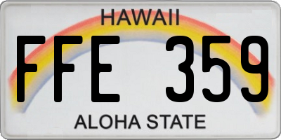 HI license plate FFE359