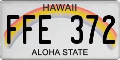 HI license plate FFE372