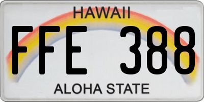 HI license plate FFE388