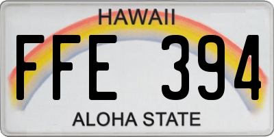 HI license plate FFE394